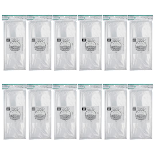 12 Packs: 12 ct. (144 total) Jumbo Clear Basket Gift Bags by Celebrate It™